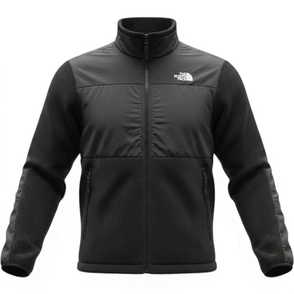 The North Face Denali Fleece Jacket Boys XL Black Good Full Zip Mock Neck Coat
